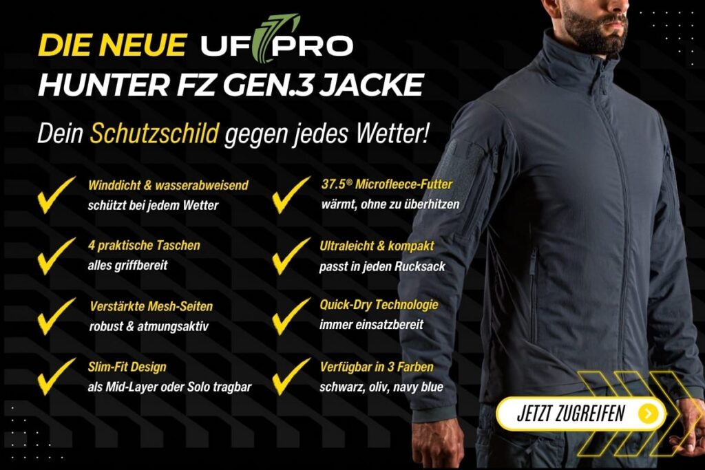 Die neue UF PRO Hunter FZ Gen.3 Jacke - Dein Schutzschild gegen wechselhaftes Wetter!