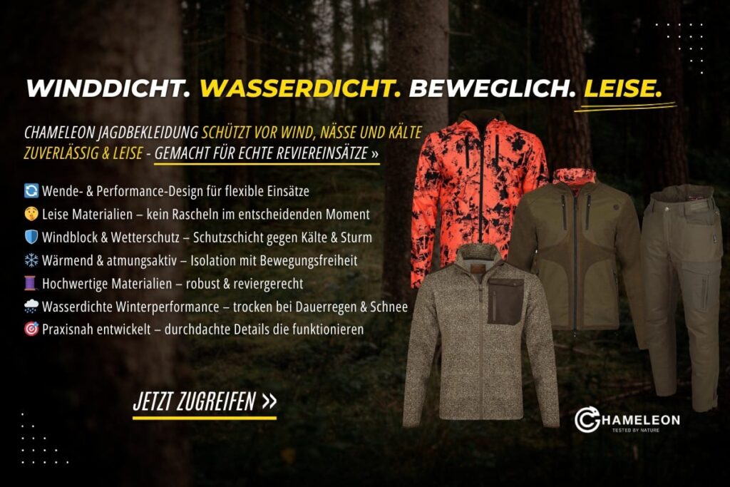 Chameleon Jagdbekleidung » Winddicht. Wasserdicht. Beweglich. Leise.
